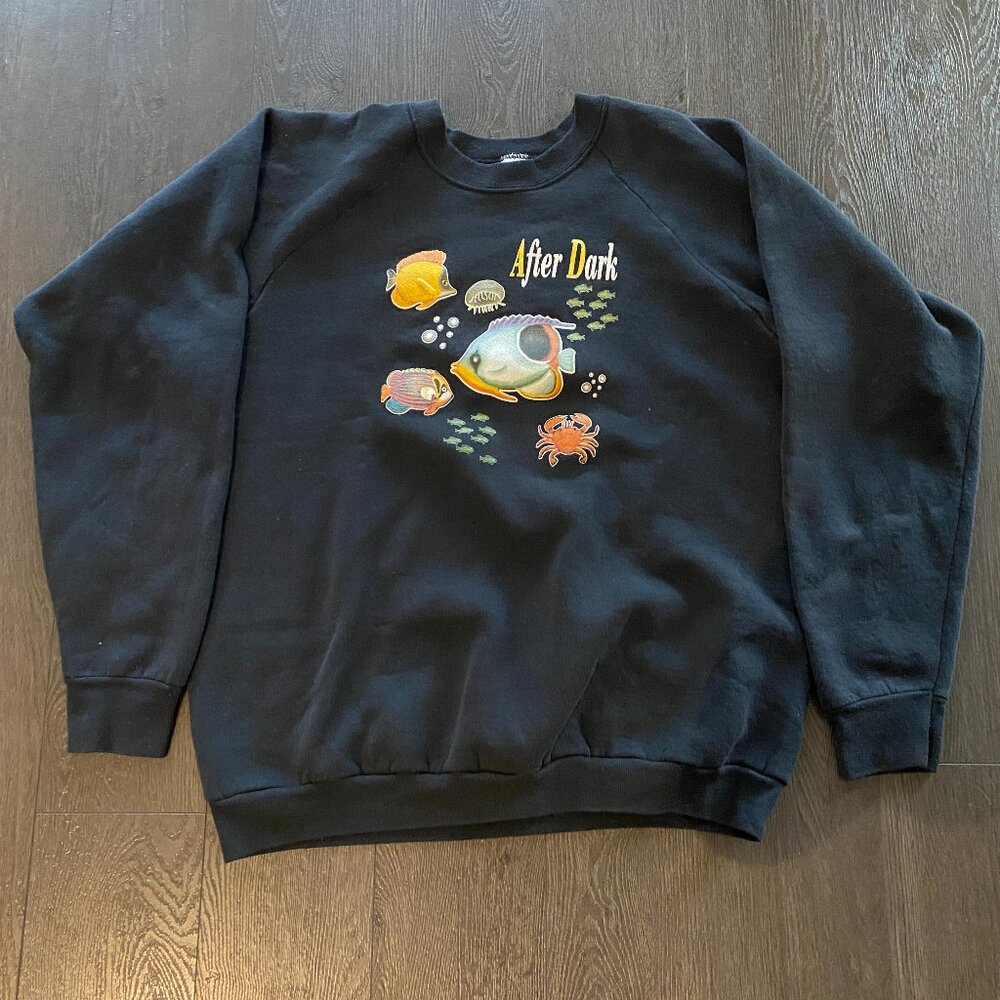 VINTAGE BERKELEY SYSTEMS AFTER DARK SCREENSAVER RARE APPLE SWEATSHIRT SIZE XL
